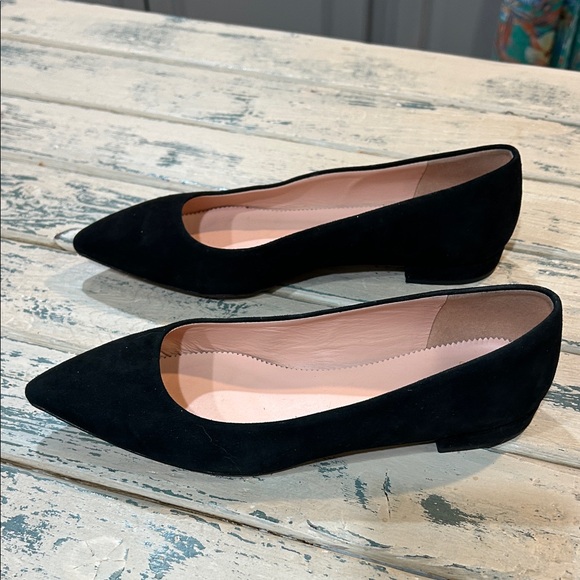 J. Crew Classic Slip-on Black Suede Pointed Toe Flats Shoes Size 8.5 - Picture 4 of 8